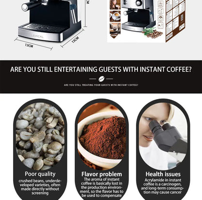 Italian espresso machine Dolce milk frother kitchen appliance electric foam cappuccino latte mocha coffee machine