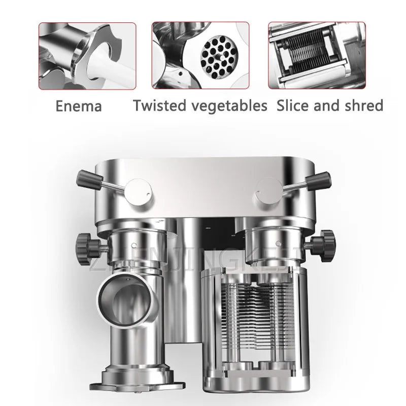 110/220V Meat Grinder Slicer Desktop Stainless Steel Shredded Pork Meat Mixer Meat Cutter Restaurant Food Processing Appliances