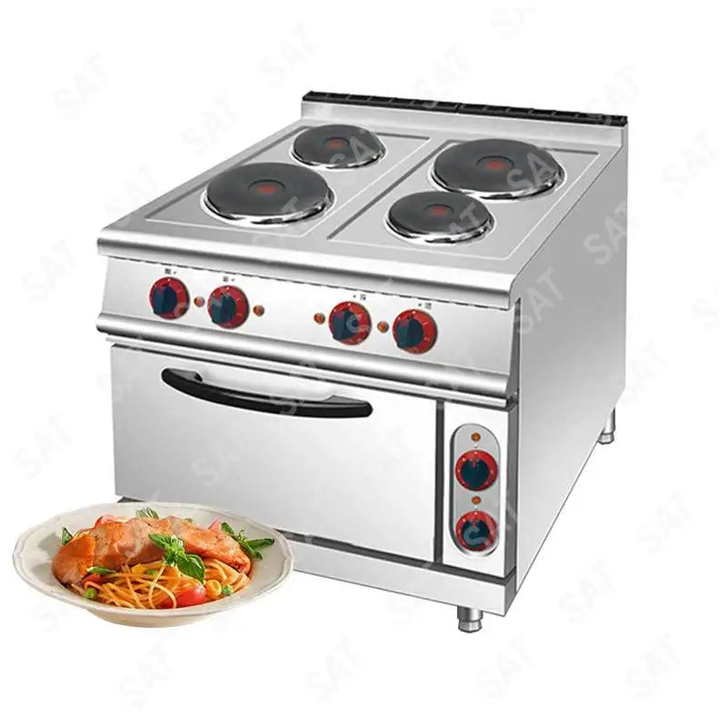 Dongpei Vertical high power commercial restaurant 4-head  hot plate cooking stove and oven equipment