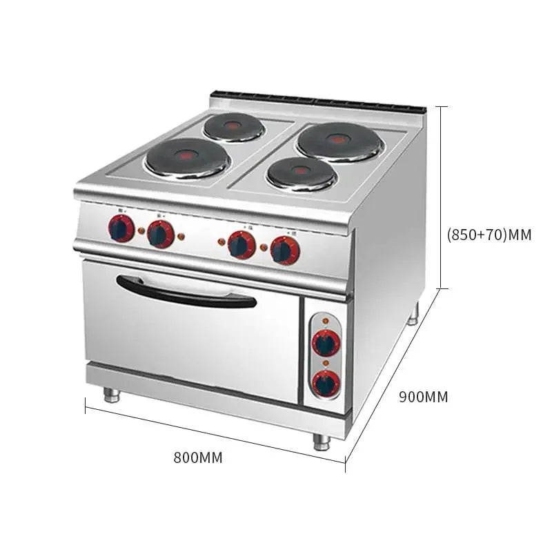 Dongpei Vertical high power commercial restaurant 4-head  hot plate cooking stove and oven equipment