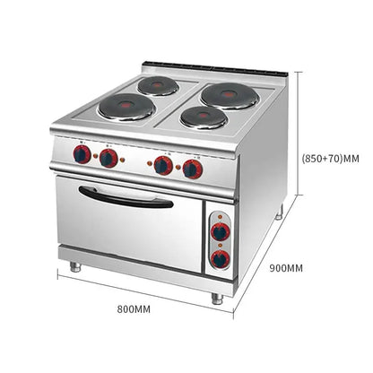 Dongpei Vertical high power commercial restaurant 4-head  hot plate cooking stove and oven equipment