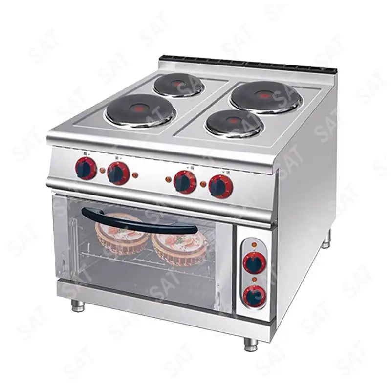 Dongpei Vertical high power commercial restaurant 4-head  hot plate cooking stove and oven equipment