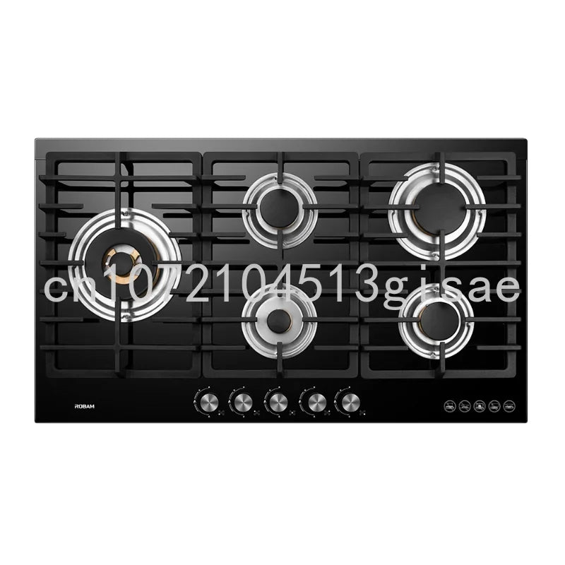 Kitchen Appliance, Tempered Glasssurface 5 Burner Gas Cooktop, 5 Burner Gas Stove with  Big Fire