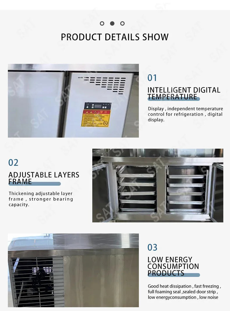 Commercial Fridge Kitchen Appliances fridge and freezer equipment Big Deep Chest Freezer table