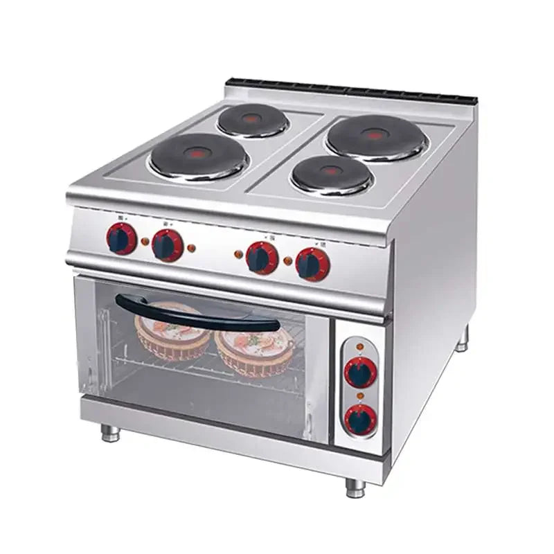 Dongpei Vertical high power commercial restaurant 4-head  hot plate cooking stove and oven equipment