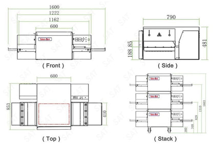 Pizza Hut Chain "Impinger" Commercial Pizza Oven "Low Consumption" Electric Pizza Oven For Restaurant Equipment