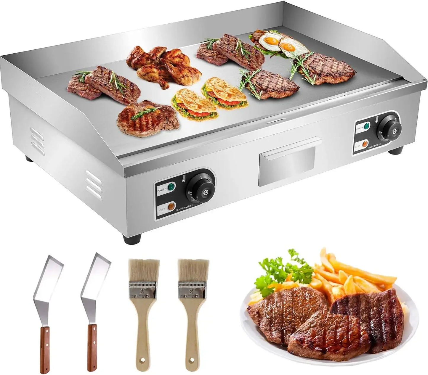 Commercial Electric Griddle  Electric Griddle Non-Stick Restaurant  Flat Top Grill