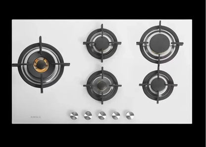 Kitchen Appliance, Tempered Glasssurface 5 Burner Gas Cooktop, 5 Burner Gas Stove with  Big Fire