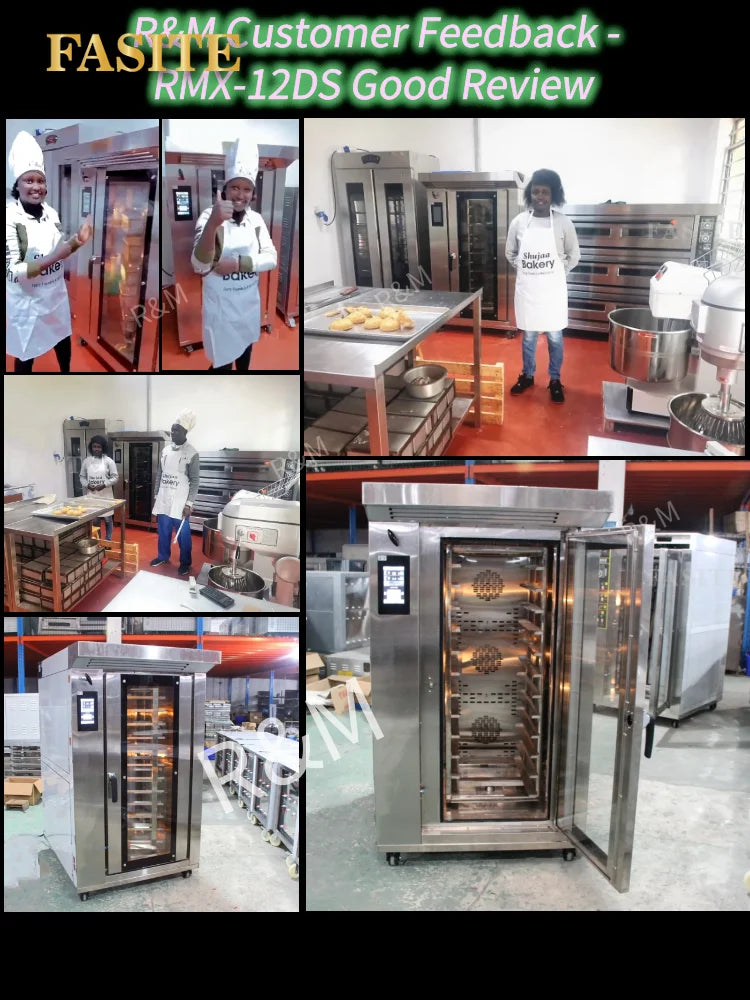 For Electric Bakery Equipment Restaurant Used Automatic Rotary Bread Oven Machine Commercial for Make Pizza and Cake