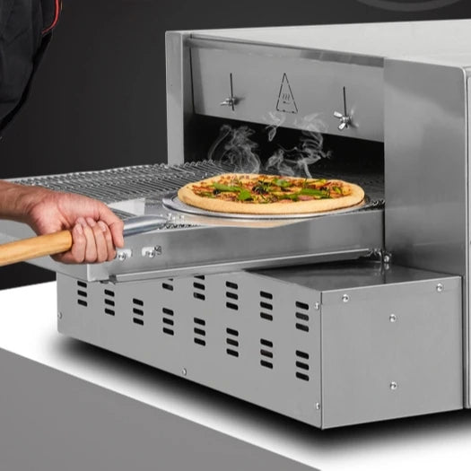 Supertise Restaurant Equipment Kitchen Machine Commercial Air Impinger Conveyor Pizza Oven For Pizza With Chain Conveyor